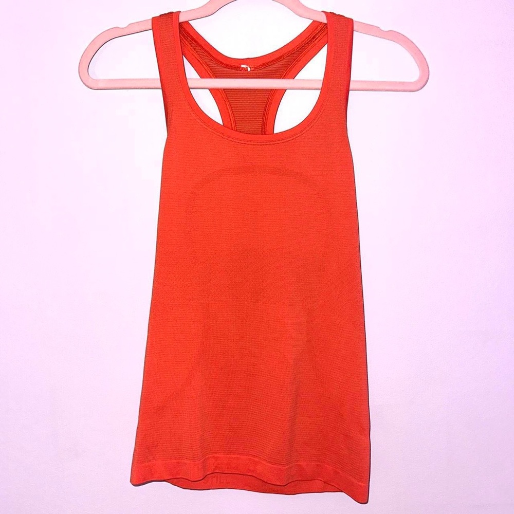 lululemon racerback tank top orange
